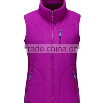 Fashionable Ladies Winter Jackets Warm Waistcoats 100% Polyester Polar Fleece Cheaper Customized Zip-up Jackets photo-4