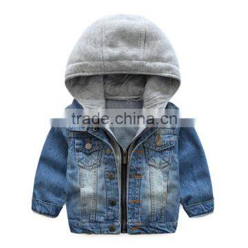 Zm40646b Wholesale Top Products Printing Zippered Hoodie New Model Children Jeans Coats