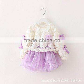 2016 Lovely Girls Winter Lace Dress photo-3