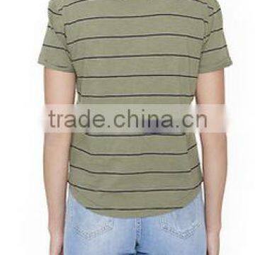 100% Cotton Regular Fitting Army Tee for Woman photo-3