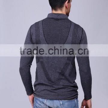 Men's Seamless Gym Half Zipper Shirts, Running T Shirts, Fitness T Shirts photo-3
