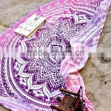 Alson Drop Shipping Sunshine Bath Hiking Camping Picnic Home Window DaySeventh Round Hippie Tapestry Beach Throw Roundie Mandala photo-2