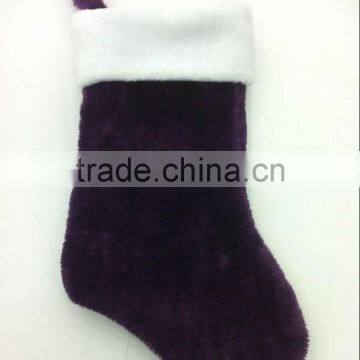 Good Quality Cheapest Christmas Stocking,new Design Purple Plush Xmas Stockings photo-3