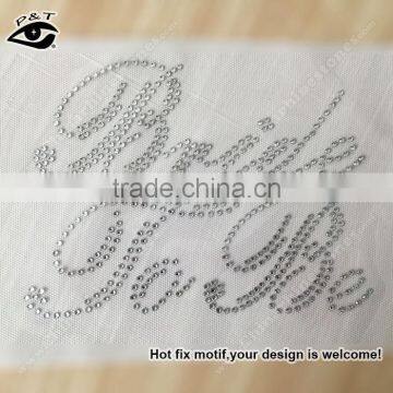Bride Rhinestone Transfers Hot Fix Rhinestone Wedding Motifs Crystal Heat Transfers for Clothing photo-3