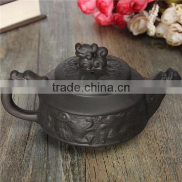 New Arrival Chinese Dragon Kung Fu Tea Sets Yixing Purple Clay Teapot Black Teacup 3 Pcs/Set Tea Service High Quality Tea Set