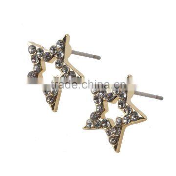 2016 New Style Gold and Silver Hiphop Star Earrings Jewelry For Unisex Wholesale