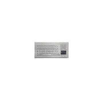 rack mount Silicone switching elements USB / PS2 output Industrial Keyboard with Touchpad