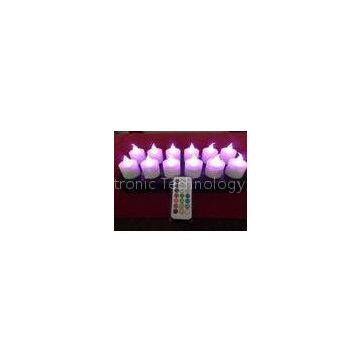 White / red / blue colored induction flameless christmas candles for Home Decor