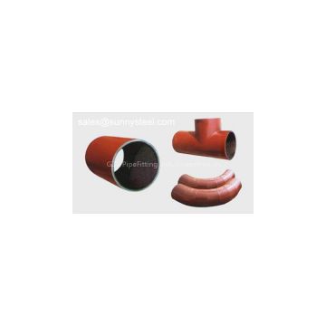 Alumina ceramic abrasive lined pipe