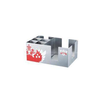 BC001 Stainless Steel Barware Rectangle Bar Caddy Paper Holder Napkin Holder