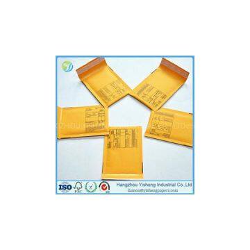 Printed Self-seal Yellow Kraft Bubble Mailers Envelopes