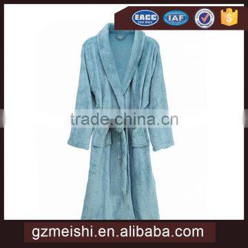 Guangzhou supplier cotton bath robe, terry shower robe, bathrobe for hotel used