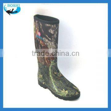 military wear-resistance comfortable boot Camo rubber outsole boots for hunters