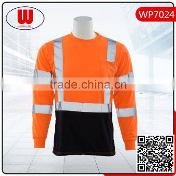 orange hi-vis cheap reflective t-shirt