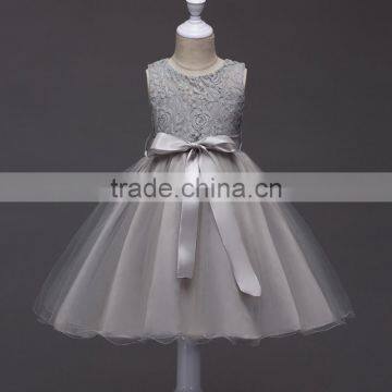 Wholesale Latest Frock Design Lace Flower Wedding Birthday Party Dress for Baby Girl photo-5