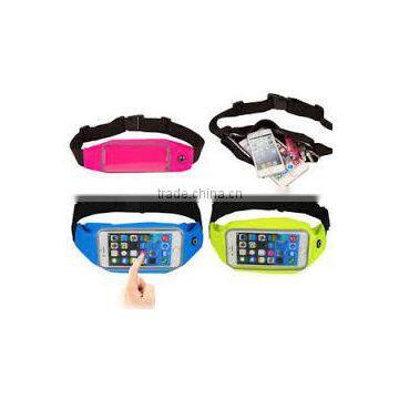 sp 003 2017 unisex gender sport elastic waist bag running beit with transparent window