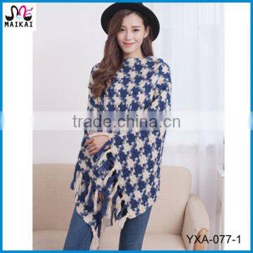 Wholesale ladies and women's winter fashion knit poncho