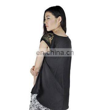 Newest Spring/Autumn Fashion Black Women Shirt With Tiger Print