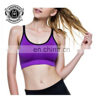 Plain Black Crop Top Custom Yoga Tank Top With Sublimation Fitness