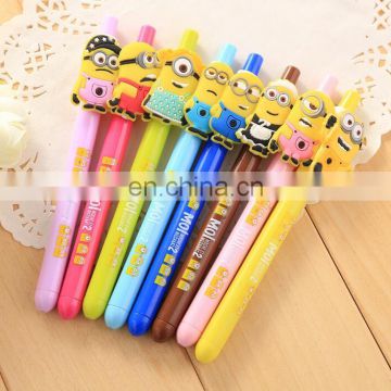 promotional 3D cartoon character rubber ball pen