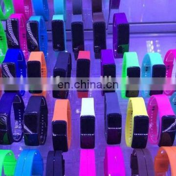 High quality silicone jelly band sports wrist watch led touch watch for fashion decorate