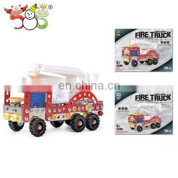 Top level environmental diy blocks toy car assembly