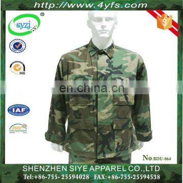 Hot Selling Factory OEM Army Tactical BDU Camouflage Military Uniform/Woodland Battle Dress Uniform