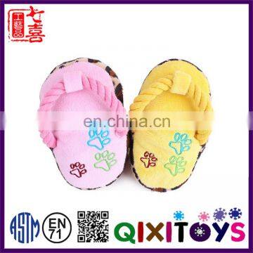 Hot selling interactive chew cotton rope plush slippers pet dog toys