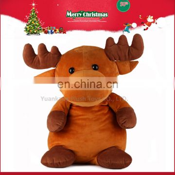 2016 custom cheap stuffed moose animal plush toys for Christmas