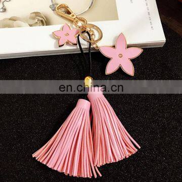 Metal Flower tassel keyring