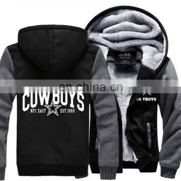 2017 Fashion Nice Cowboys Sweatshirt Rugbys USA Footballs Jersey Hoodies Cotton Print Men Coats Women Thicken Jacket Outerwear