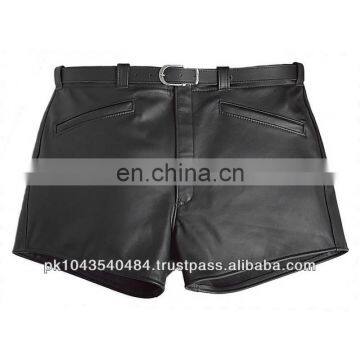 fashion mens leather shorts