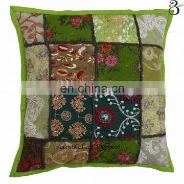 Wholesale Patch Work Indian Sofa Pillow Case Kantha 100% Cotton Chair Cushion Cover, Seat Cushion Covers Decor photo-4