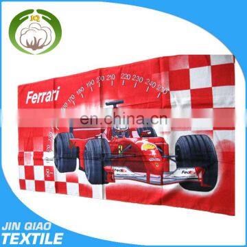 100% Cotton Custom Promotional Velour Reactive Printed Beach Towel