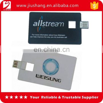 New plastic portable business card usb flash drive with custom printing