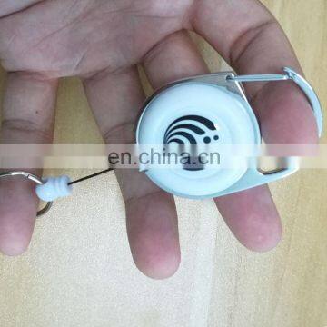 Custom 90Cm Reel Epoxy Dome Logo White Plastic Id Badge Holder With Belt Clip photo-3