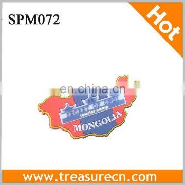 MONGOLIA Map Design Souvenir Soft PVC Fridge Magnet