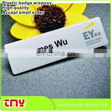 Custom Hot Sale Hard Plastic Name Badge With Lapel Pin photo-2