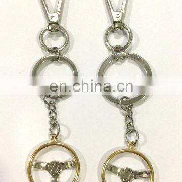 2017 Factory Price OEM Custom Design Double Plating Gold Silver METAL KEY RING Keychain photo-2