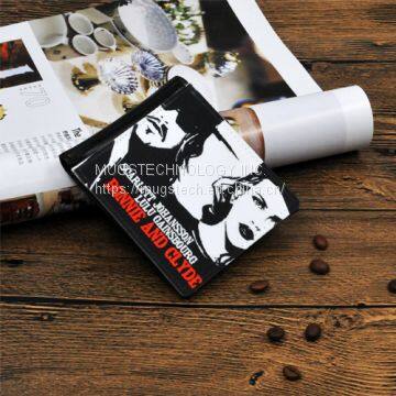 Sublimation Leather Folded Thin-short Purse Black photo-2