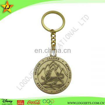 Custom metal keychain wholesale OEM round key chain