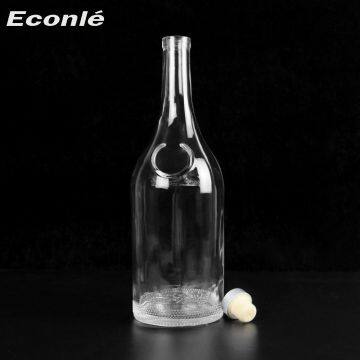 wholesale 700ml unique shape XO glass wine bottle