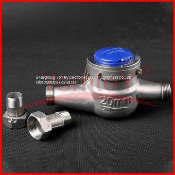 Velocity Water Meter DN20 Stainless Steel Body Multi-jet Rotary Vane Wheel Liquid Sealed Water Meters Manufacturer