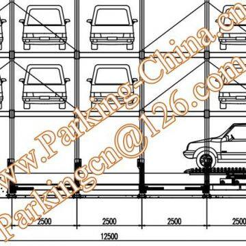 Side entrance narrow parking area solutions by full automatic slide lift turn comb exchange advanced desgin and technology