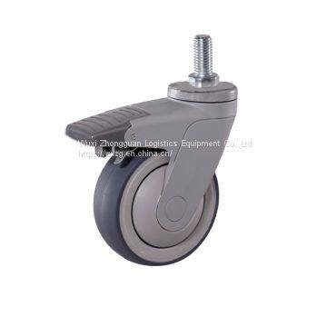 100mm Single Piece Full Plastic Medical Caster for Baby Bed photo-4