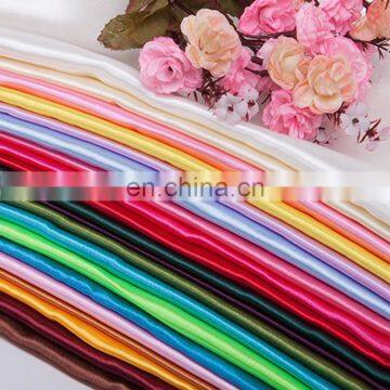 Ready to ship 50*75 Soft Comfortable Fabric Shiny Satin Fabric Polyester Satin Silk Fabric in stock