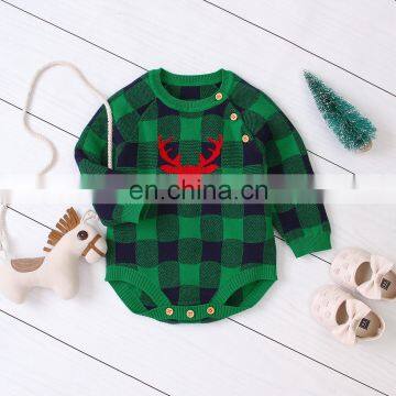 RTS Infant Toddler Deer Bodysuit Winter Baby Christmas Romper photo-3