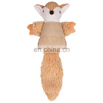 new design long tail luxury animal brown white dog plush toys