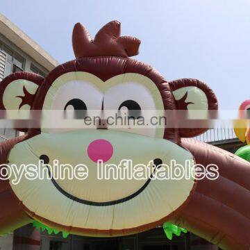 Childhood Inflatable Monkey Jumper Bouncer Kids Children Outdoor Jumping Zoo Bouncy Castle For Sale photo-4
