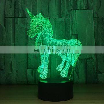 Led 7 Color Acrylic Plate 3d Night Light Romantic Lamp Sleeping Light photo-3
